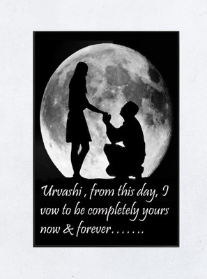 

Akhuratha Wall Poster -urvashiloveq-urmila-romantic-love-quotes-framed-sdffbkydhakw Paper Print(18 inch X 12 inch, Rolled)
