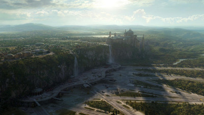 

Aabhaas Wall Poster /-space-Naboo-Star-Wars-waterfall Paper Print(12 inch X 18 inch, Rolled)