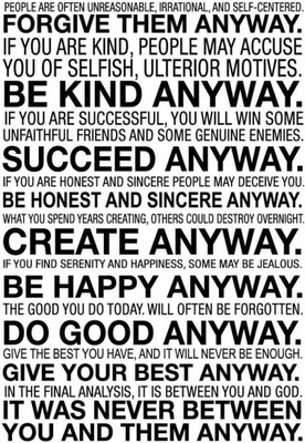 

Akhuratha Wall Poster Mother Teresa - Forgive them Anyway Paper Print(12 inch X 18 inch, Rolled)