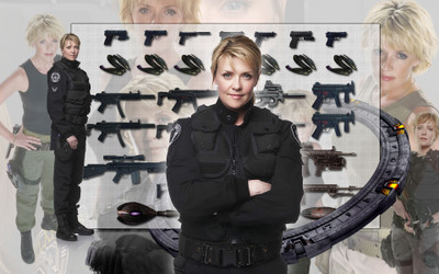 

Akhuratha Designs TV Show Stargate SG-1 Stargate Amanda Tapping Gun Samantha Carter HD Wall Poster Paper Print(12 inch X 18 inch, Rolled)