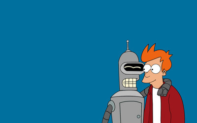 

TV Show Futurama Bender Fry HD Wall Poster Paper Print(12 inch X 18 inch, Rolled)