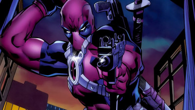 

Aabhaas Wall Poster Deadpool-Marvel-Comics-Merc-with-a-mouth-DP Paper Print(12 inch X 18 inch, Rolled)