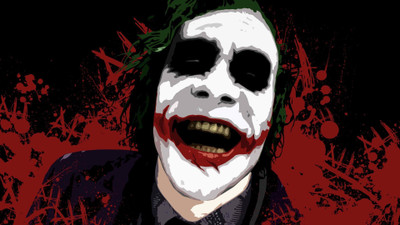 

Akhuratha Wall Poster movies-Batman-The-Dark-Knight-Joker-MessenjahMatt-paint-splatter Paper Print(12 inch X 18 inch, Rolled)