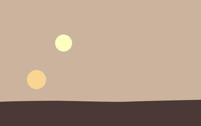

Akhuratha Wall Poster Star-Wars-minimalism-desert-Tatooine-suns Paper Print(12 inch X 18 inch, Rolled)