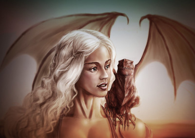 

Aabhaas Wall Poster-Game-of-Thrones-Daenerys-Targaryen Paper Print(12 inch X 18 inch, Rolled)