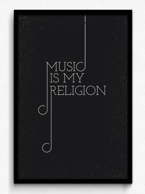 

Akhuratha Wall Poster -music-is-my-religion-tgfkaszyafd Paper Print(18 inch X 12 inch, Rolled)