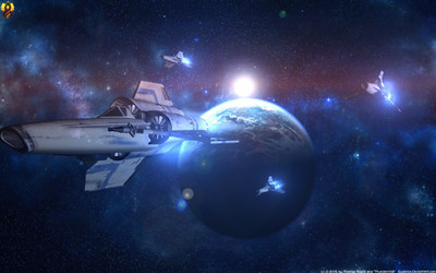 

Aabhaas TV Show Battlestar Galactica (1978) Battlestar Galactica Starship HD Wall Poster Paper Print(12 inch X 18 inch, Rolled)