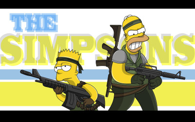 

Aabhaas TV Show The Simpsons Bart Simpson Homer Simpson HD Wall Poster Paper Print(12 inch X 18 inch, Rolled)