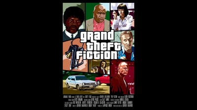 

Aabhaas Wall Poster -Pulp-Fiction-fan-art-Quentin-Tarantino-movies Paper Print(12 inch X 18 inch, Rolled)