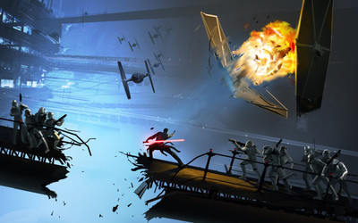 

Aabhaas Wall Poster /-Star-Wars-stormtrooper-Star-Wars-The-Force-Unleashed Paper Print(12 inch X 18 inch, Rolled)