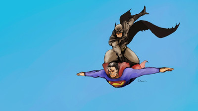 

Akhuratha Wall Poster Superman-Batman Paper Print(12 inch X 18 inch, Rolled)