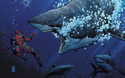 

Akhuratha Wall Poster Deadpool-shark Paper Print(12 inch X 18 inch, Rolled)