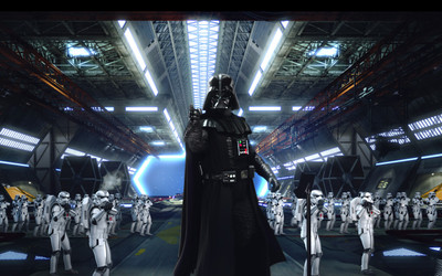 

Aabhaas Wall Poster /-Star-Wars-Darth-Vader-stormtrooper Paper Print(12 inch X 18 inch, Rolled)
