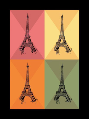

Akhuratha Wall Poster -eiffel-tower-popart-qajzhfy Paper Print(18 inch X 12 inch, Rolled)