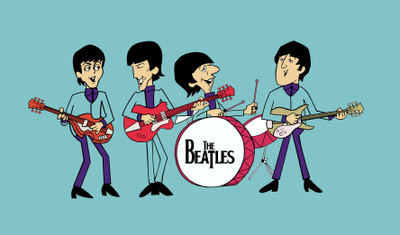 

TV Show The Beatles Band Anime Cartoon HD Wall Poster Paper Print(12 inch X 18 inch, Rolled)