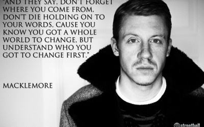 

Akhuratha arapper-macklemore--monochrome-quotes-seattle-s Wall Poster Paper Print(12 inch X 18 inch, Rolled)