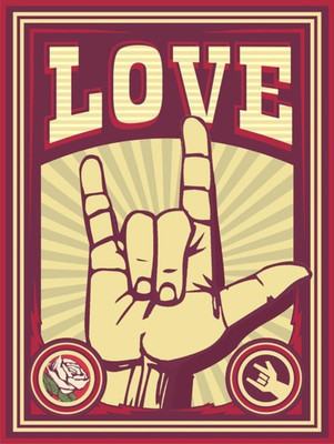 

Akhuratha Wall Poster love-sign Paper Print(18 inch X 12 inch, Rolled)