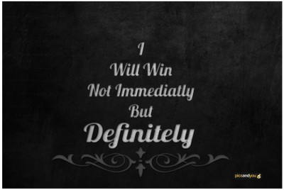 

Akhuratha Wall Poster -i-will-win-wall-door-wpsl-wpsl- Paper Print(18 inch X 12 inch, Rolled)