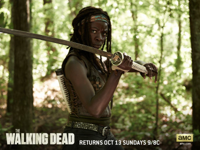 

TV Show The Walking Dead Dead Danai Gurira Michonne Walking Dead Sword HD Wall Poster Paper Print(12 inch X 18 inch, Rolled)