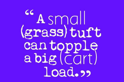 

Akhuratha Wall Poster -a-tuft-can-topple-a-big-load-cwrtp Paper Print(18 inch X 12 inch, Rolled)