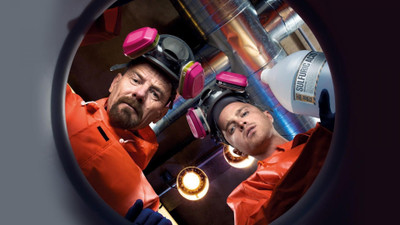 

Aabhaas Wall Poster-Breaking-Bad-Walter-White-Jesse-Pinkman-worms-eye-view-Aaron-Paul-Bryan-Cranston-looking-down Paper Print(12 inch X 18 inch, Rolled)