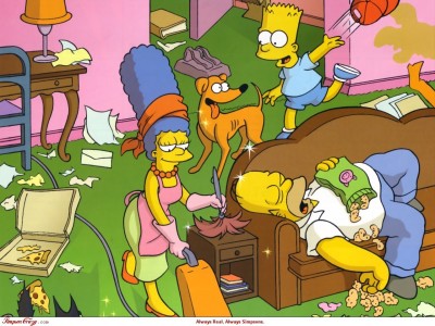 

Aabhaas TV Show The Simpsons Homer Simpson Marge Simpson Bart Simpson HD Wall Poster Paper Print(12 inch X 18 inch, Rolled)