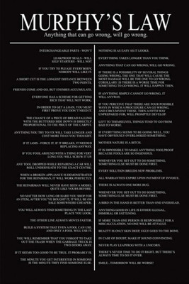 

Akhuratha Wall Poster -wallpos-murphys-law-x-paper-print- Paper Print(18 inch X 12 inch, Rolled)