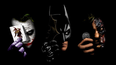 

Aabhaas Wall Poster movies-Batman-The-Dark-Knight-Joker-Two-Face Paper Print(12 inch X 18 inch, Rolled)
