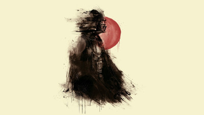 

Aabhaas Wall Poster /-Red-sun-Star-Wars-Darth-Vader-red-painting-artwork Paper Print(12 inch X 18 inch, Rolled)