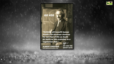 

Akhuratha avegan-vegetarian-albert-einstein Wall Poster Paper Print(12 inch X 18 inch, Rolled)