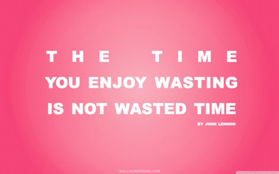 Akhuratha aretro-pink--quote-enjoy-wasting-wasted-s Wall Poster Paper Print(12 inch X 18 inch, Rolled)