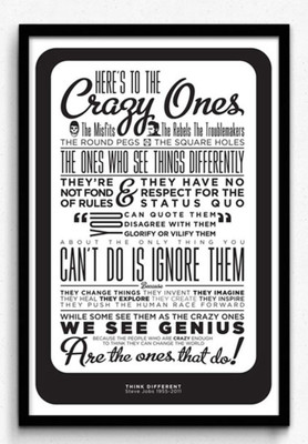 

Akhuratha Wall Poster steve-jobs-think-different-framed-uzkkmnpcygxj Paper Print(18 inch X 12 inch, Rolled)