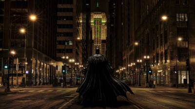 

Aabhaas Wall Poster Batman-The-Riddler-fan-art-Gotham-City-Chicago-photoshopped-The-Dark-Knight Paper Print(12 inch X 18 inch, Rolled)