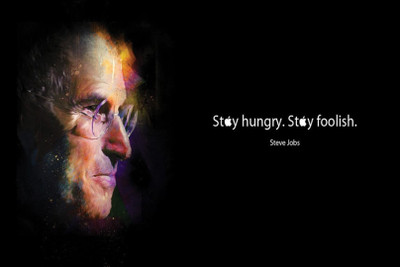 

Akhuratha Wall Poster steve-jobs-hungry-foolish-paper-x-with-acrylic Paper Print(18 inch X 12 inch, Rolled)