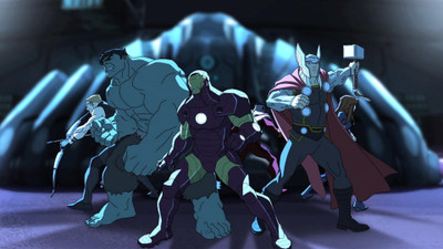 

TV Show Marvel's Avengers Assemble Avengers Marvel Iron Man Hulk Thor HD Wall Poster Paper Print(12 inch X 18 inch, Rolled)