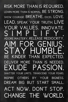 

Akhuratha Wall Poster -rules-to-be-amazing-s-qjaagcyg Paper Print(18 inch X 12 inch, Rolled)