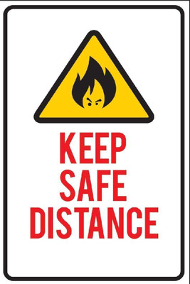 

Wall Poster Keep Safe Distance Paper Print(12 inch X 18 inch, Rolled)