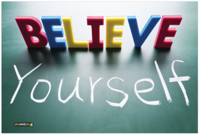 

Akhuratha Wall Poster -believe-in-yourself-wall-door-wpsl-mykwjrhdmkv Paper Print(18 inch X 12 inch, Rolled)