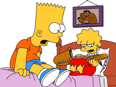 

TV Show The Simpsons Bart Simpson Lisa Simpson HD Wall Poster Paper Print(12 inch X 18 inch, Rolled)
