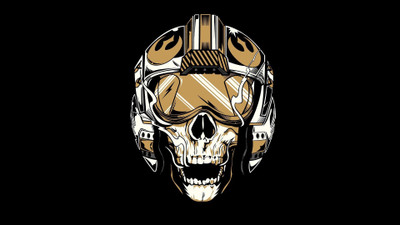 

Aabhaas Wall Poster /-skull-Star-Wars-helmet Paper Print(12 inch X 18 inch, Rolled)