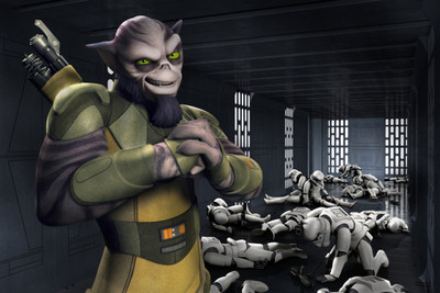 

Aabhaas TV Show Star Wars Rebels Star Wars Zeb Orrelios Stormtrooper HD Wall Poster Paper Print(12 inch X 18 inch, Rolled)