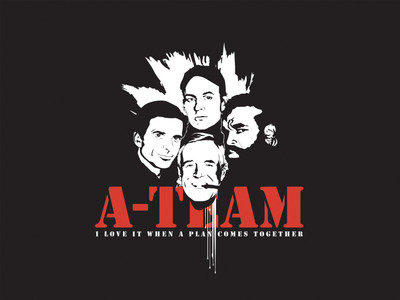 

Aabhaas TV Show The A-Team HD Wall Poster Paper Print(12 inch X 18 inch, Rolled)