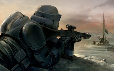 

Akhuratha Wall Poster Star-Wars-sniper-rifle-artwork Paper Print(12 inch X 18 inch, Rolled)