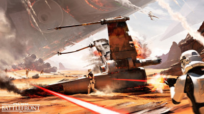 

Akhuratha Wall Poster /-Star-Wars-Star-Wars-Battlefront-video-games-X-wing-stormtrooper-war-spaceship Paper Print(12 inch X 18 inch, Rolled)