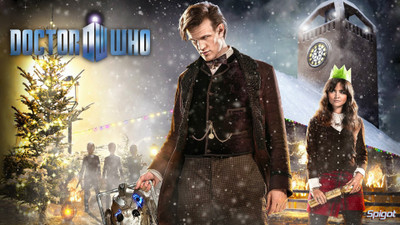 

Akhuratha Wall Poster-The-Doctor-Doctor-Who-Matt-Smith-The-Time-of-the-Doctor-Jenna-Coleman-Clara-Oswald-Eleventh-Doctor Paper Print(12 inch X 18 inch, Rolled)