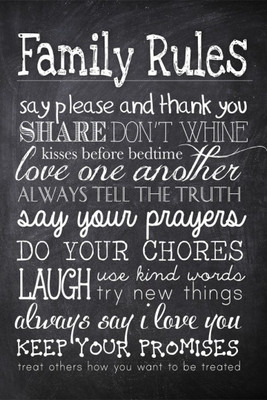 

Akhuratha Wall Poster -family-rules-bk-knxbrvhwwy Paper Print(18 inch X 12 inch, Rolled)