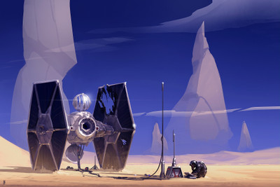 

Aabhaas Wall Poster /-Star-Wars-planet-Tatooine Paper Print(12 inch X 18 inch, Rolled)
