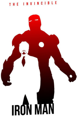 

Aabhaas Wall Poster /posters-hero-fan-art-white-background-minimalistic-Iron-Man-silhouette-Robert-Downey-Jr-Marvel-Comics-The-Avengers-text-only-e Paper Print(12 inch X 18 inch, Rolled)