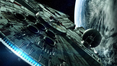 

Aabhaas Wall Poster -movies-Star-Wars-Millennium-Falcon-space Paper Print(12 inch X 18 inch, Rolled)