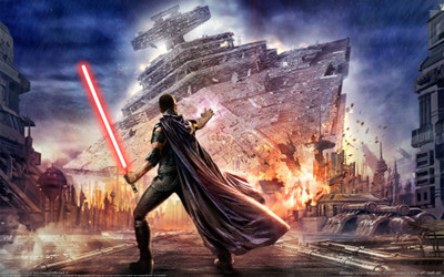 

Akhuratha Wall Poster video-games-Star-Wars-Star-Wars-The-Force-Unleashed-Star-Destroyer-lightsaber-starkiller-Galen-Marek Paper Print(12 inch X 18 inch, Rolled)